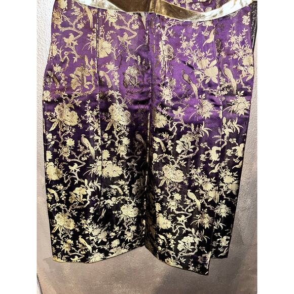 ✨ David Meister Purple & Gold Strapless Jacquard Dress – Size 12 ✨Cocktail Prom - Picture 9 of 12